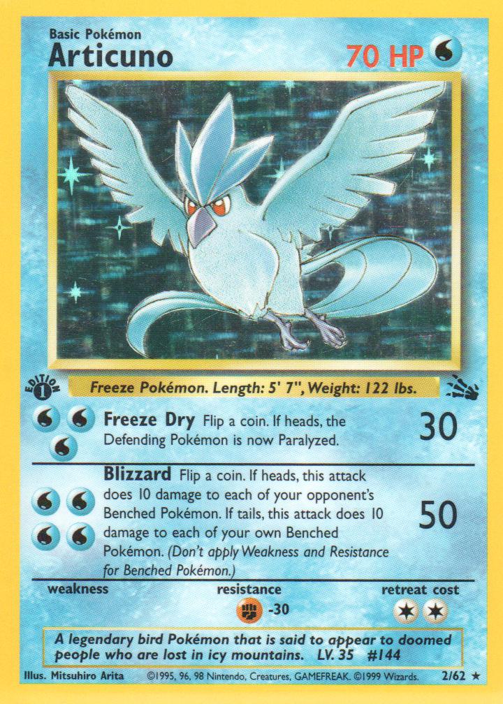 Articuno - 2/62 - Holo Rare - 1st Edition